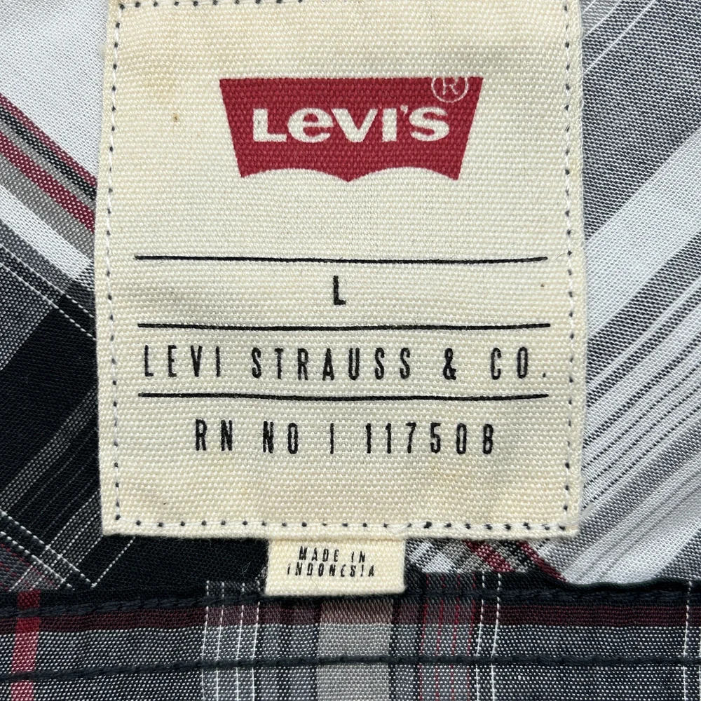 Levi's Shirt Mens Large Plaid Button Up Western Long Sleeve 3LYLW7732